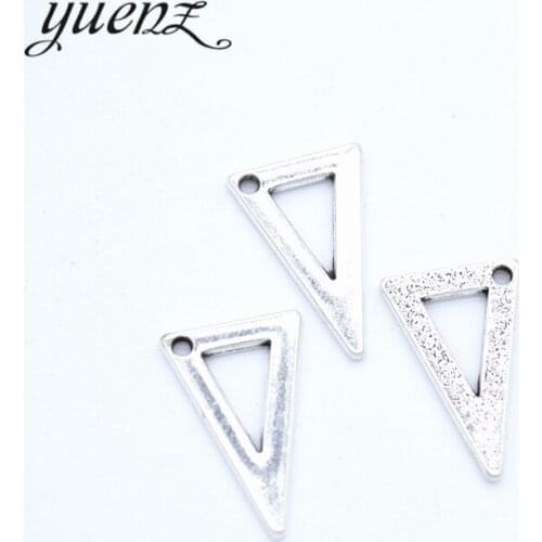 YuenZ Hot sell 15pcs/lot metal antique silver color charms Set square pendant for necklace jewelry findings 20*12mm J432