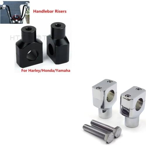 1.25" Handlebar Riser Clamp For Harley Davidson Cruisers Chopper Aftermarket Free Shipping Motorbike Parts 31.25mm Black