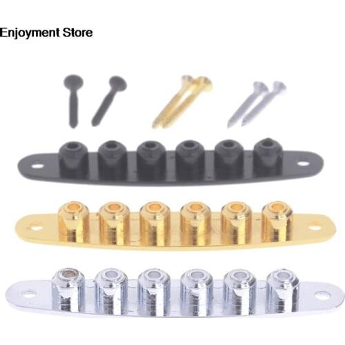 1Pc Electric Guitar Bridge String Thru Body Ferrules Bushing Plate HOT SALE