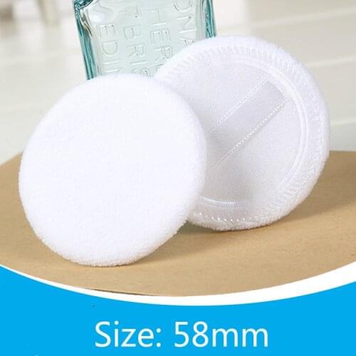 10 pcs per lot cosmetic loose powder puff 58mm, cotton press powder puff