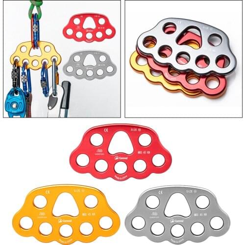 45KN 8-Hole Rigging Plate Outdoor Paw Multipliers Anchor Point Connector Mountaineering Ropes Abseiling Hardware