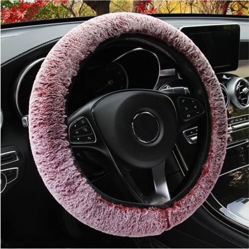 Auto Interior Accessories Car Steering Wheel Cover Winter Warm Covers Universal Soft Long Plush Covers Car-styling