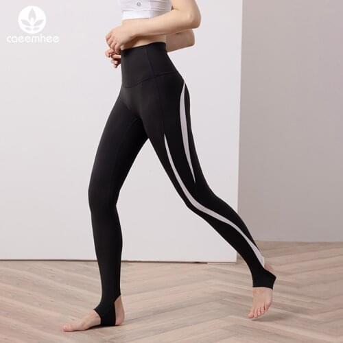 CAEEMHEE Sexy Patchwork Women Sports Pant Professional Fitness Elastic Waist Yoga Leggings Outdoor Running Push UP Sweatpants