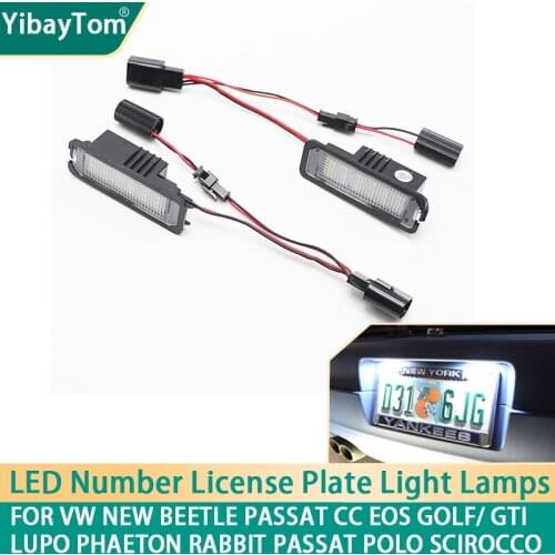 Canbus Rear License Plate Tag Light LED White For VW New Beetle Passat CC Eos Golf/ GTI Lupo Phaeton Rabbit Polo Scirocco