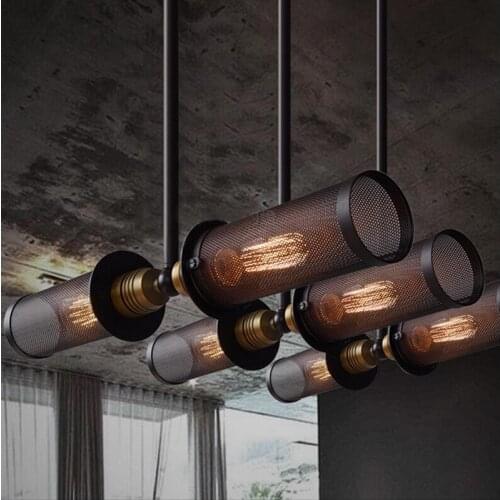 Double Side RH Loft Style Industrial Bar Pendant Lamp Double Metal Cover Restaurant Light Cafe Decoration Light Free Shipping