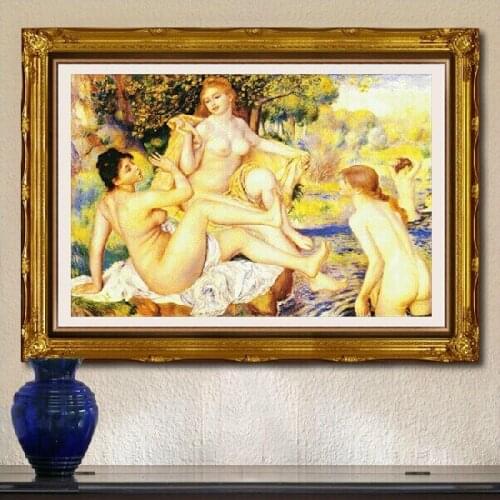 Embroidery Package Best Quality On Sale Cross Stitch Kits Unopen New Luxurious Naked Girls Bathers Free shipping