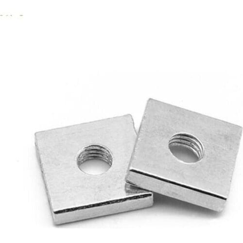 100pcs/lot M3 M4 M5 M6 Carbon Steel Thin Square Nut Quadrangle Block GB39 Compatible with Prusa MK3