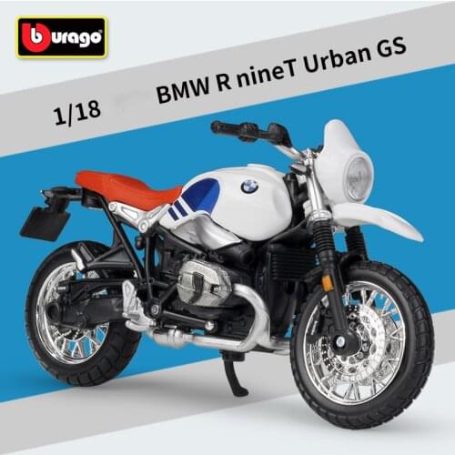 Bburago Diecast 1:18 Scale BMW R Ninet Urban GS Car Model Motorcycle Static Display Adult Collection Hot Toys Color Boxed
