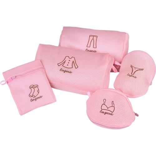 Laundry Bags,Set of 5 Durable Mesh Laundry Bag Travel Laundry Bag Wash Mesh Bag for Delicates