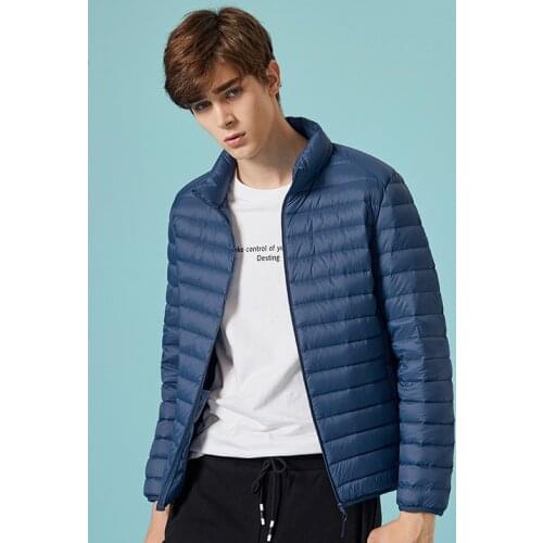 NEW 2021 Down Jacket Men Winter Portability Warm Duck Down Hooded Natural Fur Collar Coat Waterproof