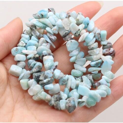 Natural Stone Aquamarine Gravel Beaded Irregular Temperament Beads for Jewelry Making Necklace Bracelet Accessories 5-8mm