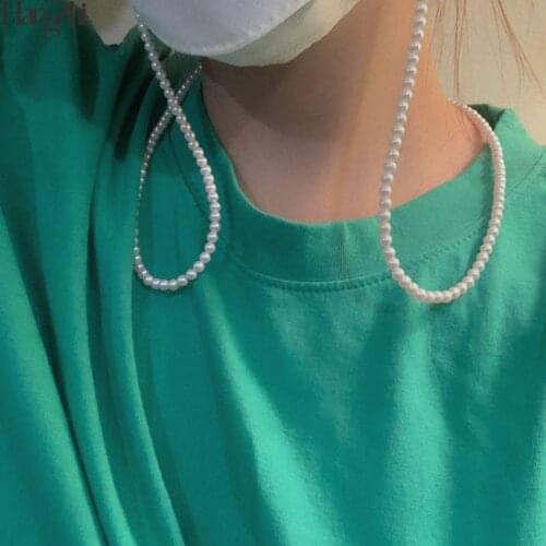 HangZhi 2020 New Boho Beads Chain for Mask Colorful Heart Letter Beaded Necklace Sunglasses Lanyard Hanging Cord Fashion Jewelry