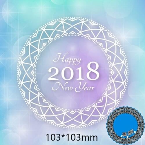 New Metal Cutting Dies Geometric Openwork Lace Stencils For DIY Scrapbooking Paper Cards Craft Making Craft Decoration 103*103m