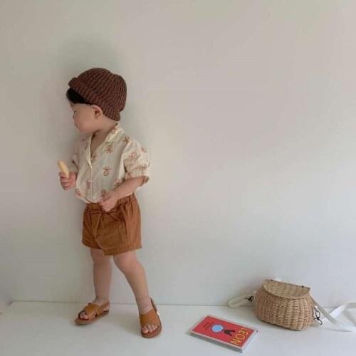 Baby Boys Girls Clothes Set 2021 Summer Short Sleeves Toddler Fruit Print Shirts and Short 2Pcs Outfits Infant Baby Clothes 0-3T