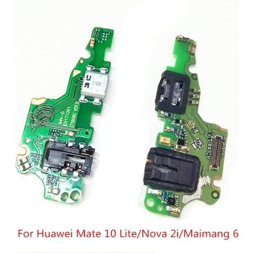 Original USB Charging Dock Connector Board Flex Cable With Earphone Jack For Huawei mate 10 lite mate10lite Nova 2i