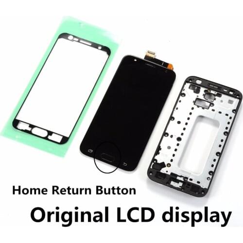 Original J3 PRO LCD Touch Screen for Samsung Galaxy J3 2017 J330 J330F J330FN LCD Display+Home Button+Front Frame Cover+Adhesive