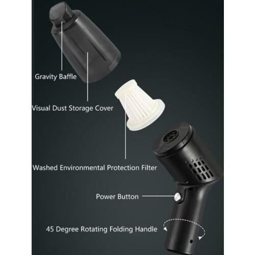 Portable Cordless Vacuum Cleaner Mini Household Car with Strong Wind Rechargeable Charging Handheld High Suction Power