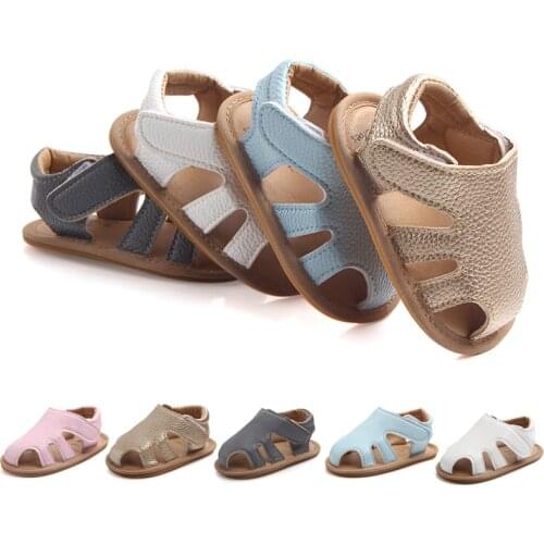 2021 Summer Baby Boy Girl Shoes Sandals Newborn First Walkers Hollow Out Cow Muscle Soft Sole Kids Enfant Toddler Shoes Antiskid