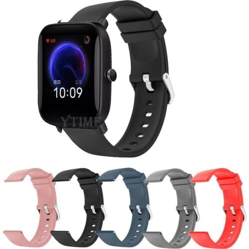 Silicone Soft Strap for Xiaomi Huami Amazfit Bip BIT Lite Youth 1S Smart Watch Wrist Bracelet Amazfit Bip U Pro Watchband Strap