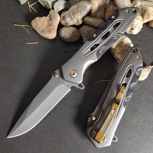 EDC Folding Knife,Stainless Steel Multi-Purpose Invisible Pocket Knife,Outdoor Survival Tool Rescue Camping Barbecue Fruit Knife