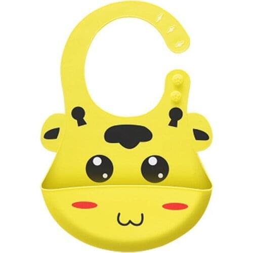 Baby Bibs Waterproof Silicone Feeding Baby Saliva Towel Newborn Cartoon Aprons Baby Bibs Adjustable Burp Cloths Bandana