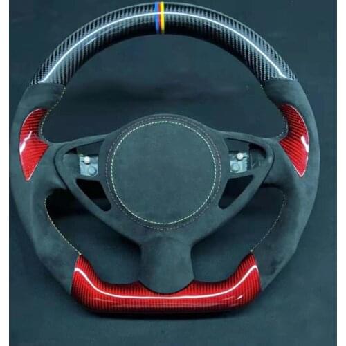 Cuatomized Carbon Fiber Sports Steering Wheel Alcantara compatible for INFINITI FX30 FX35 FX37 2013 2014 2015 2016 2017 2018