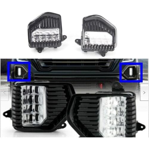 Led Fog Light Drl Lamp W/ Bezel Wiring Set Pair For 2019-20 Gmc Sierra 1500