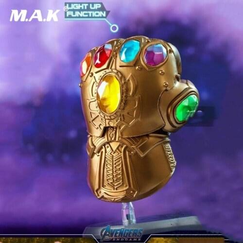 In Stock Collectible 23cm HOTTOYS Infinity Gauntlet With LED COSBABY COSB571 Advangers End Game Mini Toys Model for Fans Gifts