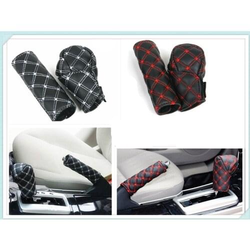 Car interior hand brake shift knob cover gear box 2 pieces / set for Renault Sand-up Ondelios Thalia Nepta Altica Z17 Vel