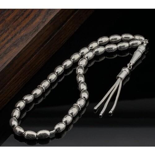 925 sterling Silver Barley Cut Dot Embroidered Prayer Beads