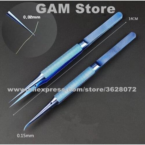 Precision Sharp Tweezer Titanium Alloy Fly line Fingerprint 0.15mm Tip 14cm for Phone copper wire repair clip jumper line 0.02mm