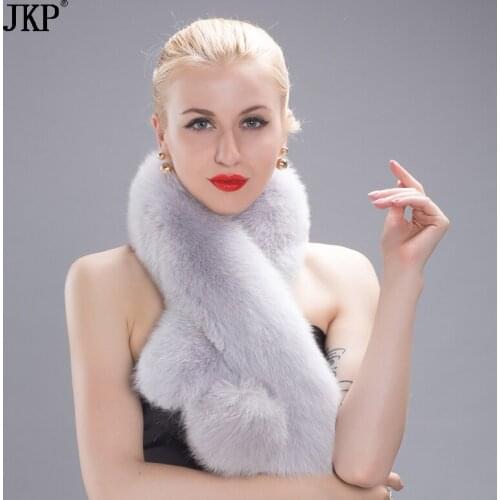 Women real fox fur scarf new genuine fox fur keychain warm fox fur scarves wraps