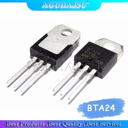 10pcs BTA24-600B BTA24-600 BTA24 Triacs 25 Amp 600 Volt TO-220 new original