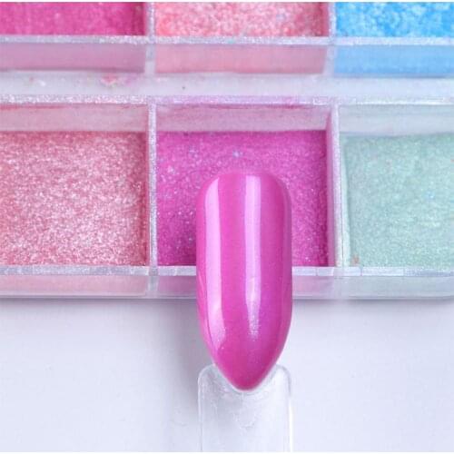 12 Colors Ultrafine Glitter Nail Art Shimmer Powder Dust Coating Pigment DIY Manicure Decoration Beauty Eyeshadow Cosmetic H4GA