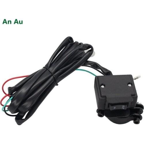 12V Winch Rocker Thumb Switch with Mounting Bracket Handlebar Control line kit for ATV UTV Car Electronic Accessories Tools