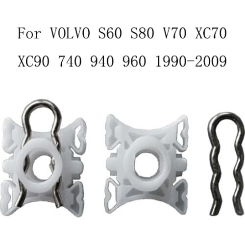 2 PCS For VOLVO S60 S80 V70 XC70 XC90 740 940 960 1990-2009 Window Regulator Window Lifter Repair Clip Parts Front Left Right