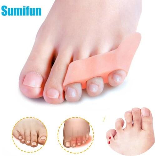 2pcs Little Toe Separator Three-hole Toe Protector Straightener Protector Pain Relief Foot Care Orthopedic Hallux Valgus Tools
