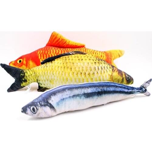 20cm Pet Simulation Fish Favor Pet Kitten Rest Bite Pillow Catnip Funny Chew Scratch fish Toy Cat Playing Training Tool Cat Toy