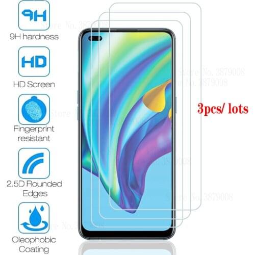 3pcs protective glass on Reno4 Lite screen protector for OPPO Reno4 Lite Reno 4 light 4lite phone protection film cover 6.43