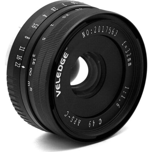 32mm F1.6 Large Aperture Manual Prime Fixed Lens for Sony APS-C E-Mount Digital Mirrorless Cameras A6000 6300 NEX