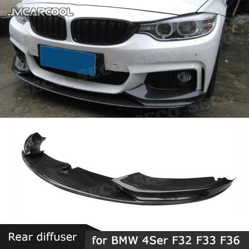 4 Series Carbon Fiber Front Lip Spoiler Bumper Chin Protector for BMW F32 F33 F36 M Sport M tech 2014 - 2018 FRP