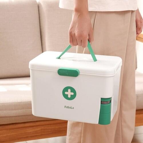 First Aid Portable Medicine Box Medicine Medicine Box Large-capacity Home Student Dormitory Family Medicine Child Storage Box