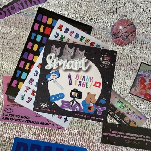 70page Ins Kawaii Girl Heart Kitten Memo Pad Notepad Notebook Scrapbook Material Stationery Supplies Office Accessories