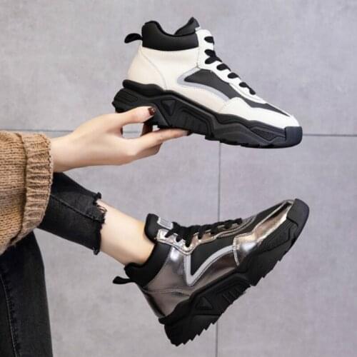 Increase Autumn Women Boots High Top Design Platform Women Shoes Lace up Breathable Soft Ankle Boots X15-71