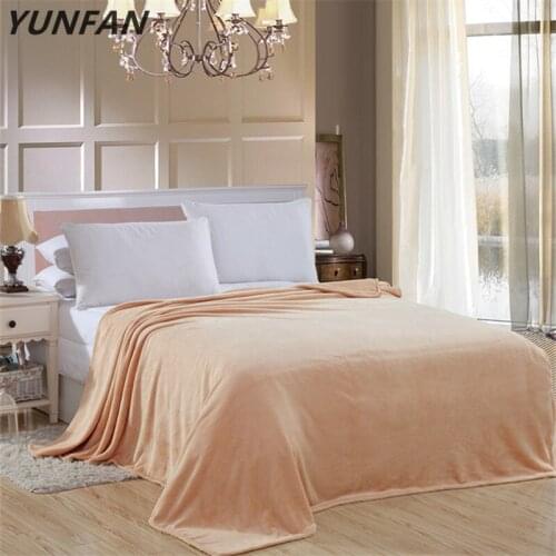 Flannel solid Blanket sofa bedding throw blanket winter fleece blanket adult twin full queen king size Good quality blankets