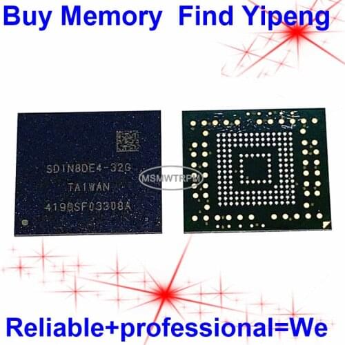 SDIN8DE4-32G BGA153Ball EMMC4.5 4.5 32GB Mobilephone Memory New original and Second-hand Soldered Balls Tested OK