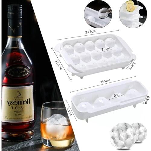 4/15 holes Ice Ball Mold Safe PP Frozen Ice Cube Whiskey Ice Ball Mold Multi-purpose Ice Tray Flexible Ice Maker Trays-ice Maker