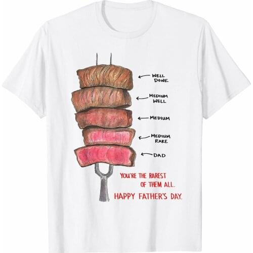 Bbq Levels You'Re The Rarest Of Them All Happy FatherS Day White T-Shirt 2019 New Men Summer O-Neck Tops Custom Design T Shirts