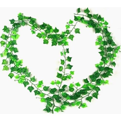 2.5m Artificial Ivy Leaf Garland Plants Vine Fake Foliage Flowers Home Decor Plastic Artificial Flower Rattan Evergreen Cirrus