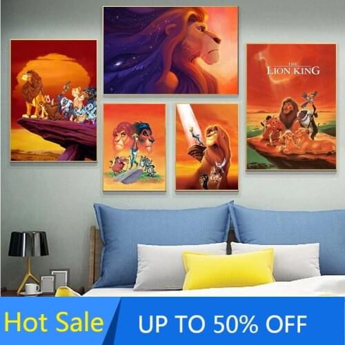 Disney Cartoon Lion King Canvas Painting Anime Wall Art Nordic Posters and Prints Home Decoration Pictures Living Room Decor
